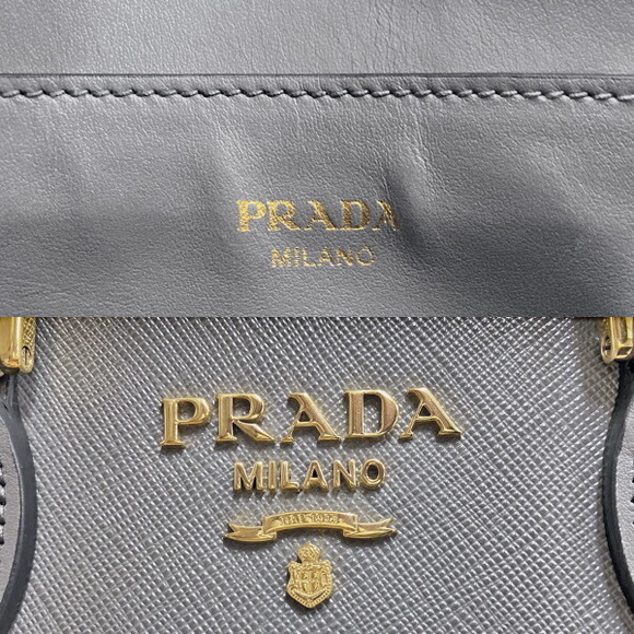 Prada Saffiano Handbag Gray - Picture 8 of 9